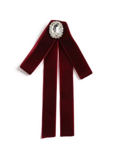 Topman Mens Red Velvet Brooch*