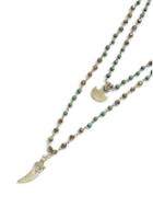 Topman Mens Green Gold Beaded Necklace*