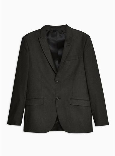 Topman Mens Grey Charcoal Slim Fit Blazer