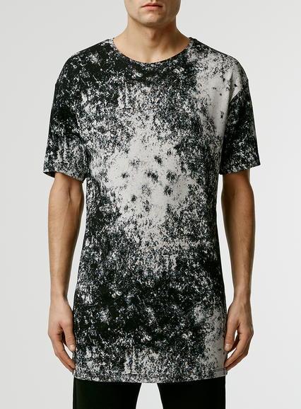 Topman Mens White Monochrome Cap Sleeve T-shirt