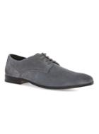 Topman Mens Grey Gray Brushed Suede Derby Shoes