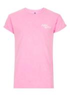 Topman Mens Pink Embroidered Muscle Fit Roller T-shirt