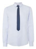 Topman Mens Blue Dress Shirt And Navy Dot Tie Set