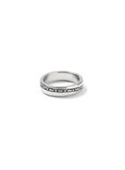 Topman Mens Silver Inlay Ring*