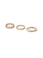 Topman Mens Gold Twisted Ring 4 Pack*