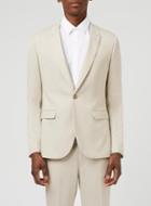 Topman Mens Brown Stone Textured Ultra Skinny Fit Suit Jacket