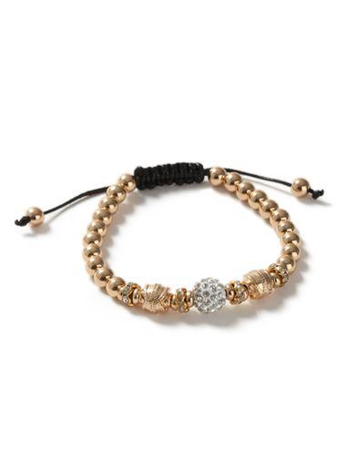 Topman Mens Gold Look Crystal Beaded Bracelet*