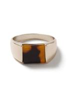 Topman Mens Brown Gold Look Resin Inlay Ring*