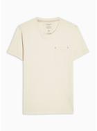 Selected Homme Mens Selected Homme Cream Pocket T-shirt With Organic Cotton