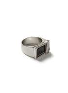 Topman Mens Black Silver Look Trapped Stone Ring*