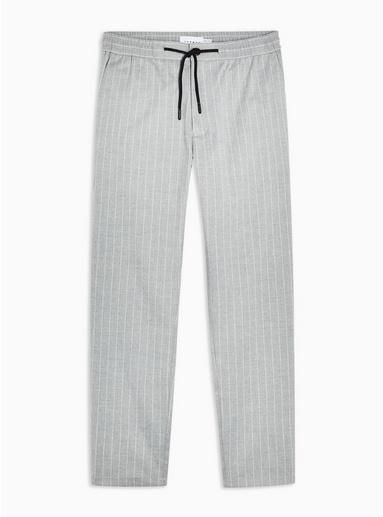 Topman Mens Grey Gray And White Stretch Skinny Pants