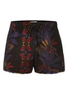Topman Mens Black Mesh Palm Print Swim Shorts