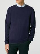 Topman Mens Blue Indigo Essential Crew Sweater