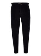Topman Mens Navy Corduroy Tapered Trousers