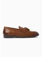 Topman Mens Brown Tan Leather Carver Loafers