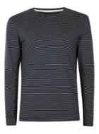 Topman Mens Blue Selected Homme Navy And White Stripe Long Sleeve T-shirt