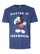 Topman Mens Blue Navy Mickey Mouse T-shirt