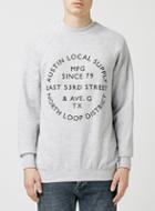Topman Mens Mid Grey Grey Austin Print Sweatshirt