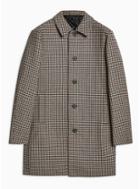 Topman Mens Selected Homme Brown Coat With Wool