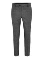 Topman Mens Mid Grey Charcoal Tonal Check Skinny Suit Pants