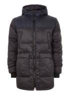 Topman Mens Navy Cut And Sew Puffer Jacket