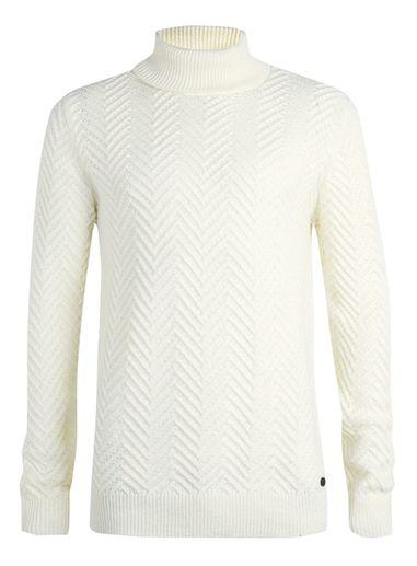 Topman Mens Stone Selected Homme Beige Turtle Neck Sweater