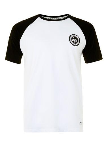 Topman Mens Hype Black And White Raglan T-shirt*