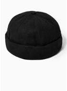 Topman Mens Black Melton Docker Hat
