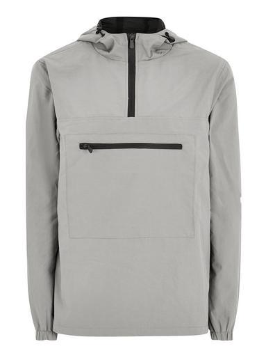 Topman Mens Grey Gray Overhead Jacket