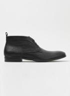 Topman Mens Black Leather Chukka Boots