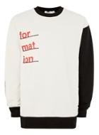 Topman Mens White And Black Printed Sweatshirt