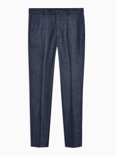 Topman Mens Navy Pinstripe Skinny Trousers