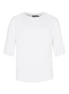 Topman Mens White Raw Edge Three Quarter Length Sleeve T-shirt