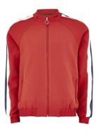 Topman Mens Red Smart Track Top With Satin Side Stripe