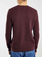 Topman Mens Multipack Burgundy And Navy Waffle Crew Neck Jumpers*