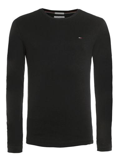 Topman Mens Hilfiger Denim Black Rib T-shirt