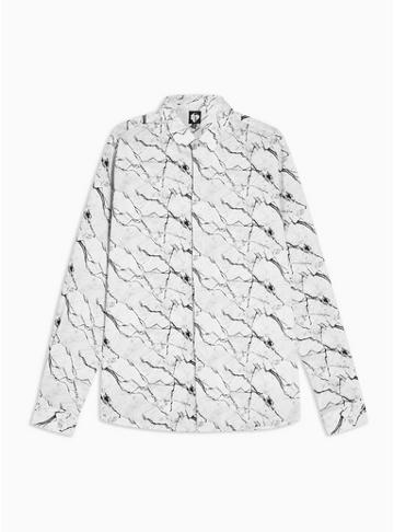 Twisted Tailor Mens Twisted Tailor White Marble Shirt