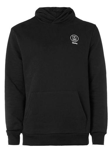 Topman Mens Black Mickey Mouse Comic Print Classic Fit Hoodie