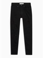 Topman Mens Black Ladder Ripped Super Spray On Jeans