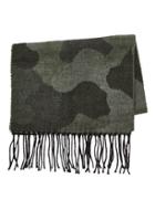 Topman Mens Khaki Camouflage Slim Scarf