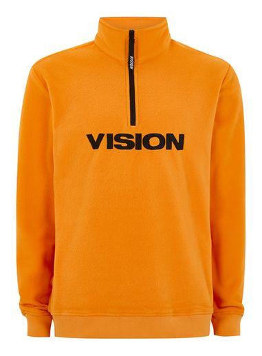 Topman Mens Vision Street Wear Yellow Half Zip Track Top