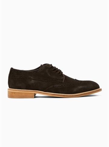 Selected Homme Mens Selected Homme Navy Baxter Brogue Suede Shoes