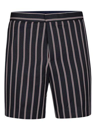 Topman Mens Blue Navy Pinstripe Shorts