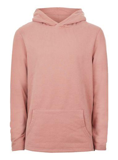 Topman Mens Pink Cross Over Hoodie