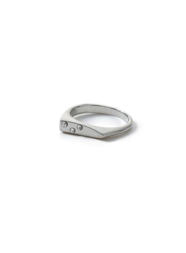 Topman Mens Metallic Silver Look Irregular Shaped Ring*