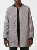 Topman Mens Metallic N1sq Silver Reversible Jacket*