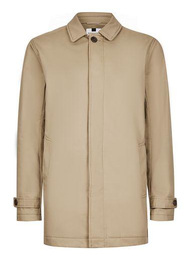Topman Mens Dark Stone Fleece Lined Mac