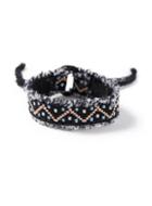 Topman Mens Metallic Fringed Festival Band Bracelet