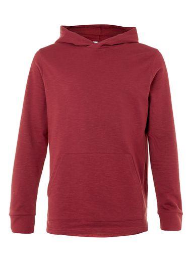 Topman Mens Red Fixed Hem Oversized Fit Hoodie