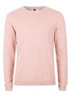Topman Mens Pink And White Marl Slim Fit Sweater